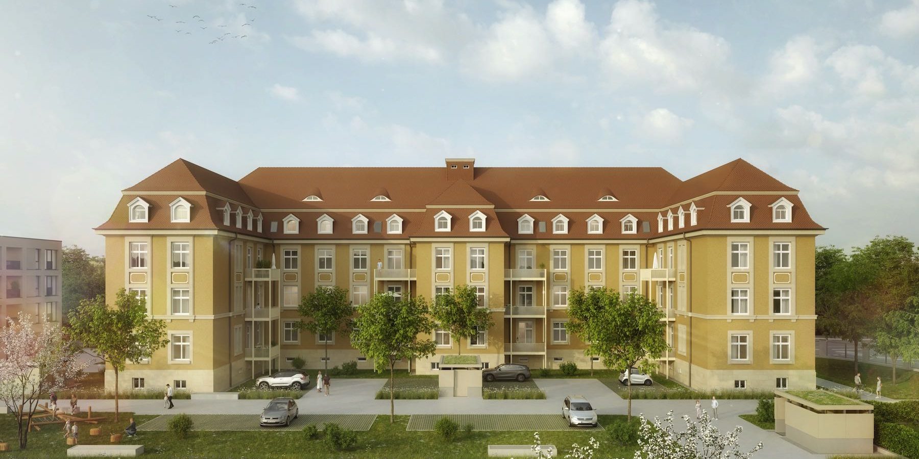 Unverbindliche Beispieldarstellung Park-Residenz 1, Parkansicht