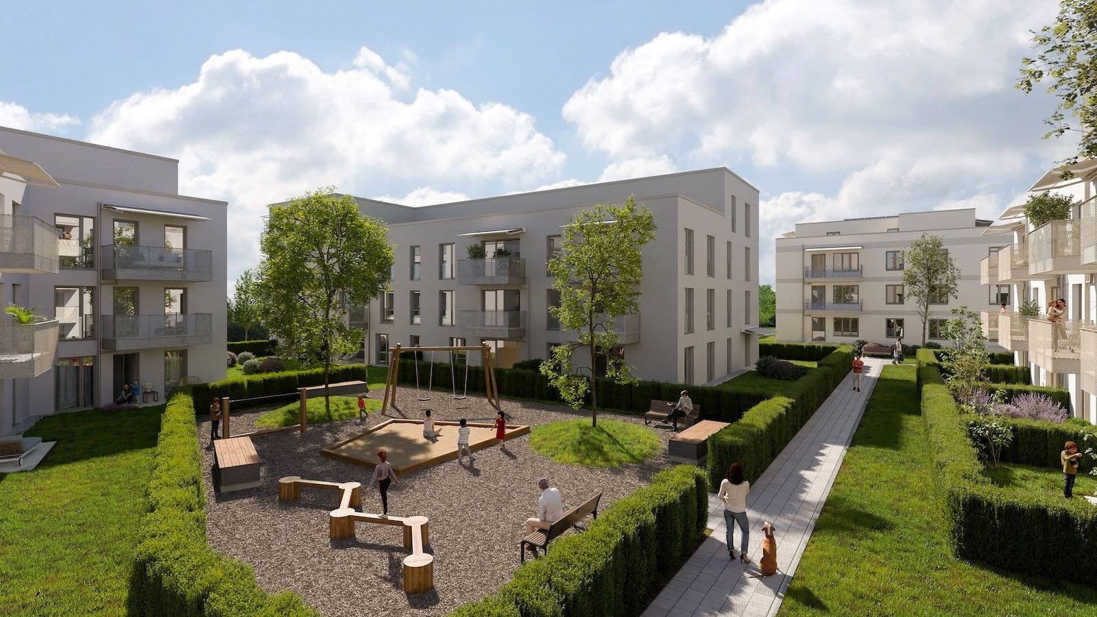 Unverbindliche Beispieldarstellung, Haus 14, 11, 8, 12, Innenhof
