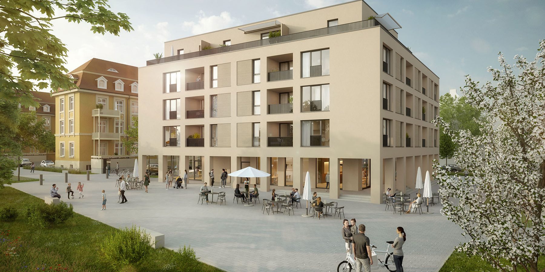 Unverbindliche Beispieldarstellung Park-Residenz 2, Parkansicht