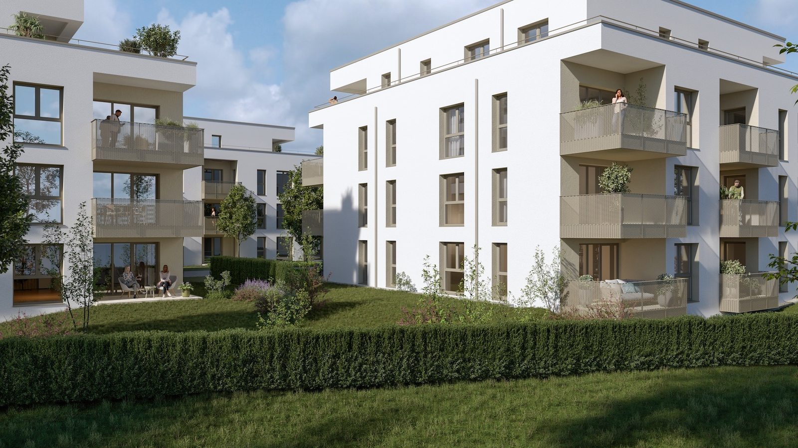 Unverbindliche Beispieldarstellung, Haus 1, 2, Gartenansicht