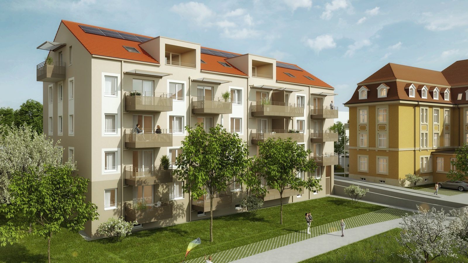 Unverbindliche Beispieldarstellung Park-Residenz 4, Parkansicht